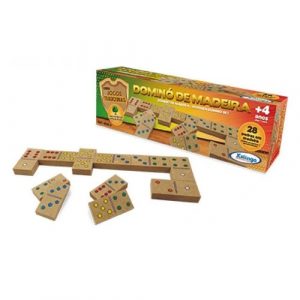 Jogo - Dominó de Madeira - Xalingo - Sapeca Brinquedos