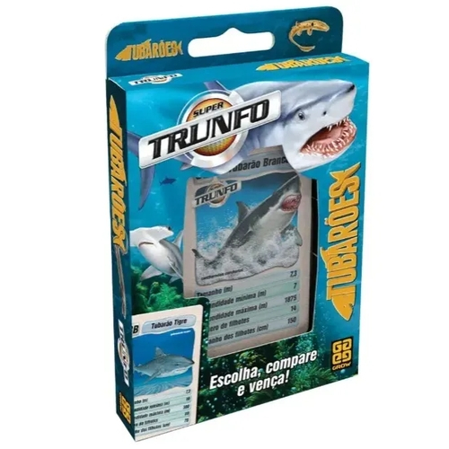 Super Trunfo Tubarões - Grow - Sapeca Brinquedos