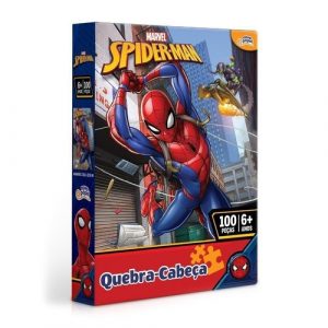 Quebra cabeça 100 peças Homem Aranha