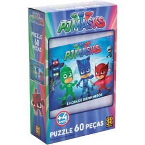 Quebra Cabeça 60 peças PJMASKS - Grow - Sapeca Brinquedos