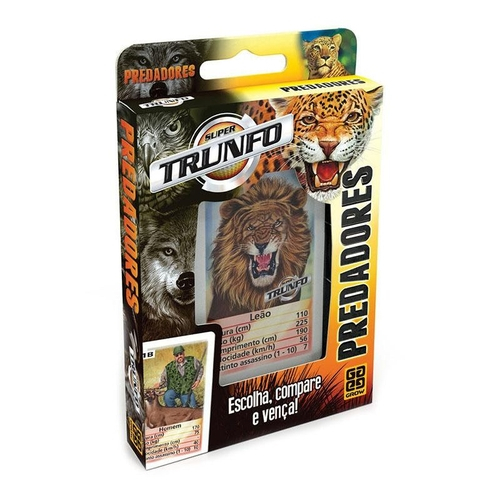 Super Trunfo Predadores - Grow - Sapeca Brinquedos