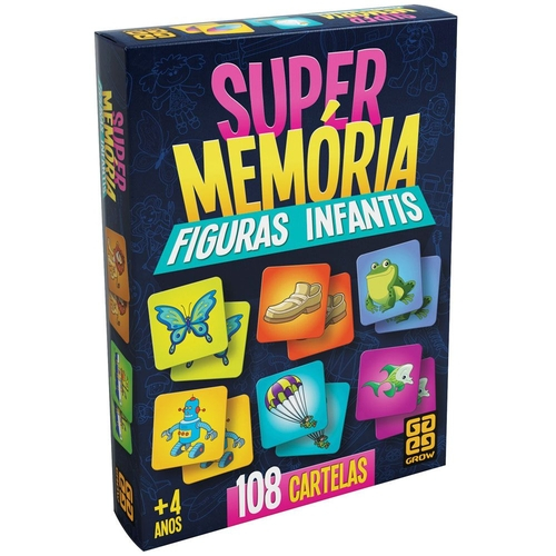 Jogo Super Memoria Figuras Infantis - Grow - Sapeca Brinquedos