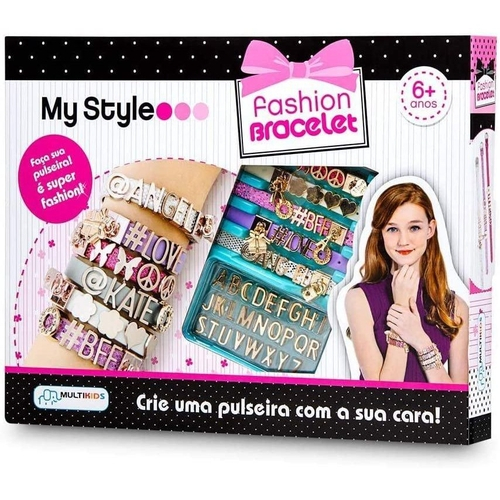 Conjunto Fashion Bracelete com letras