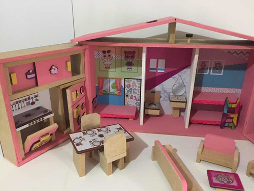 Casinha de boneca em mdf