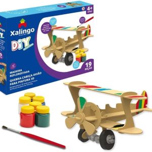 Quebra cabeça avião para pintura 3D